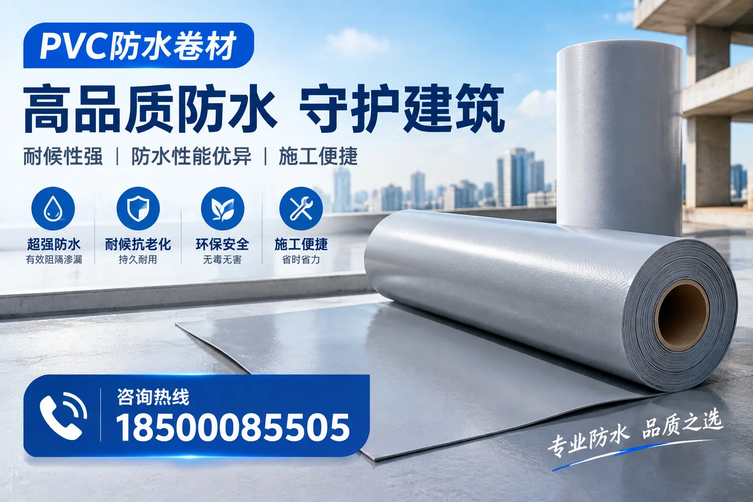 PVC防水卷材的防水效果评测，适合龙岩的科学依据